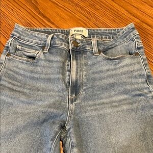 PAIGE Women's High Rise Light Blue Jeans